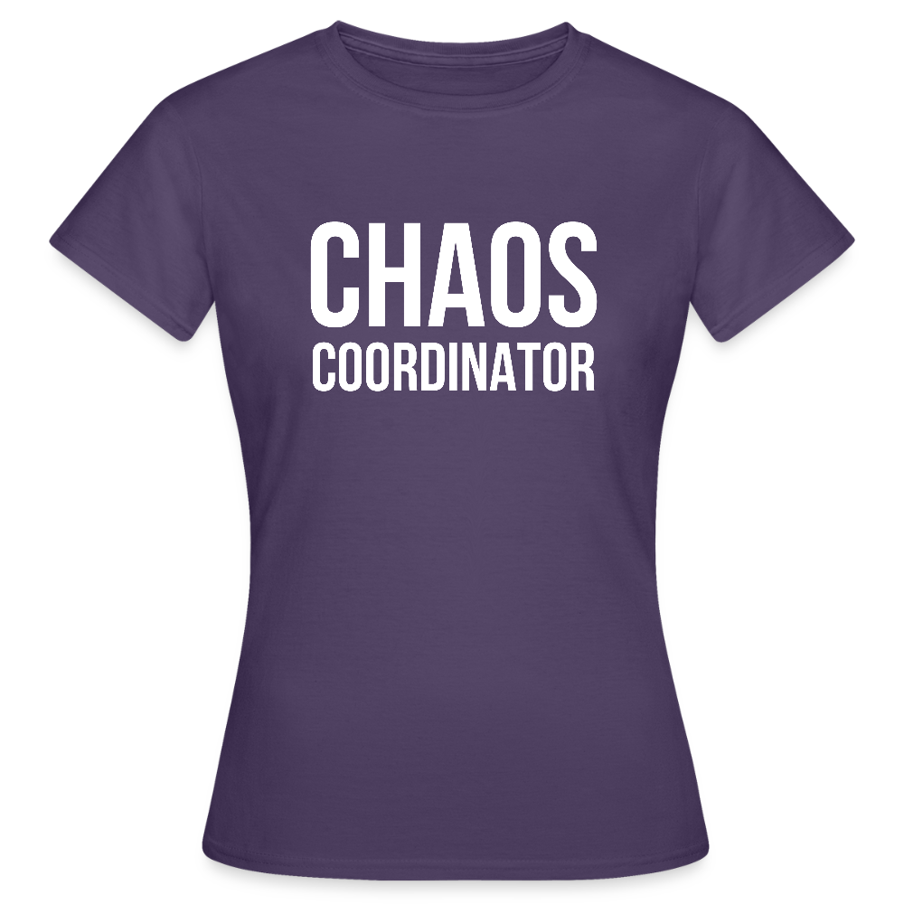 Chaos Coordinator T-Shirt – Lustiges Damen-Shirt - Dunkellila