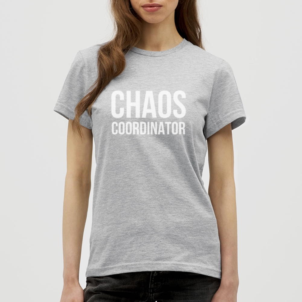 Chaos Coordinator T-Shirt – Lustiges Damen-Shirt - Grau meliert