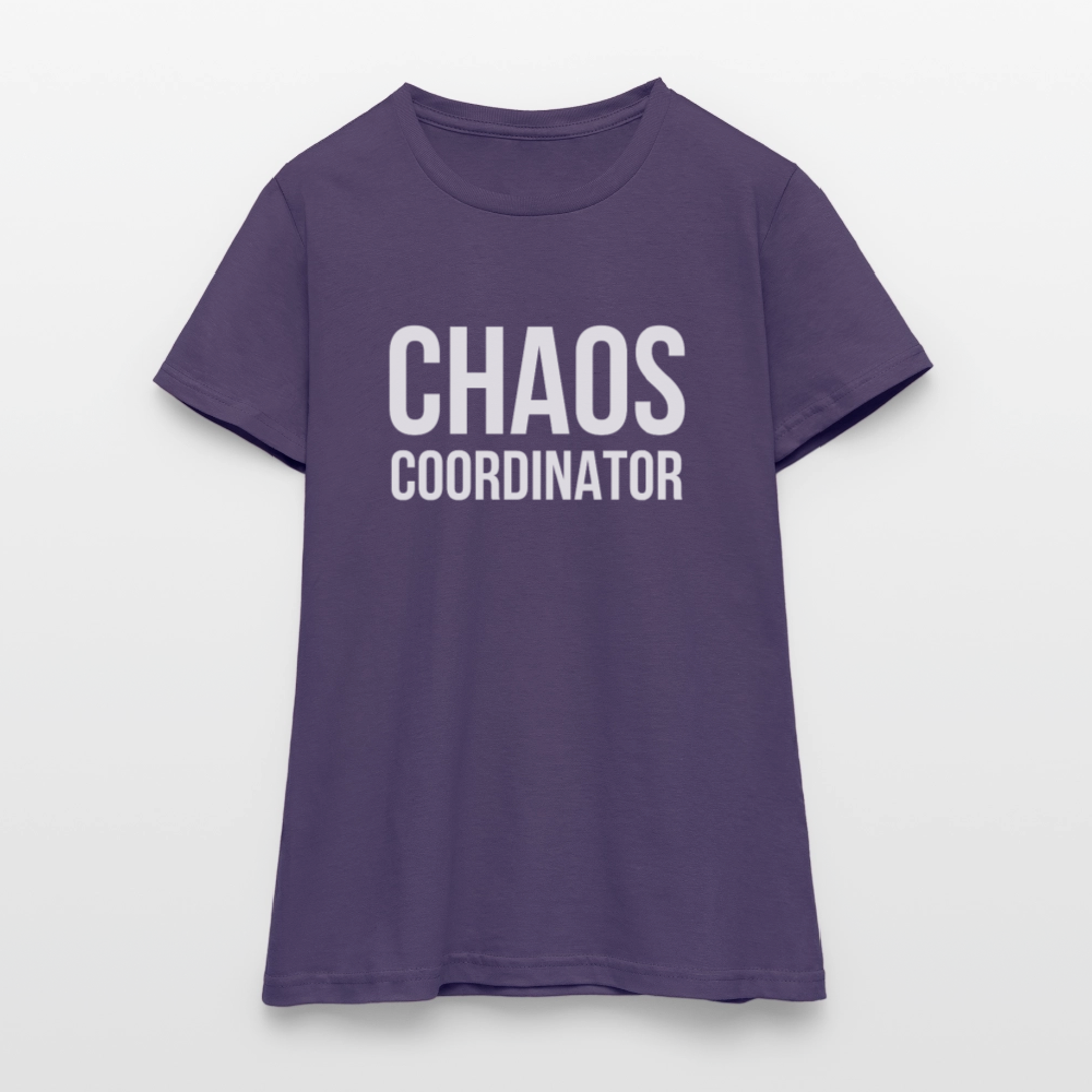Chaos Coordinator T-Shirt – Lustiges Damen-Shirt - Dunkellila