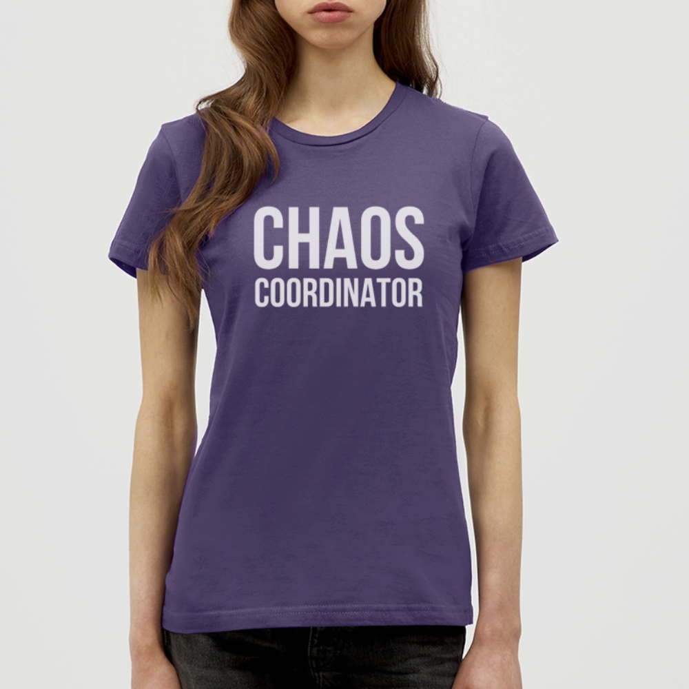 Chaos Coordinator T-Shirt – Lustiges Damen-Shirt - Dunkellila