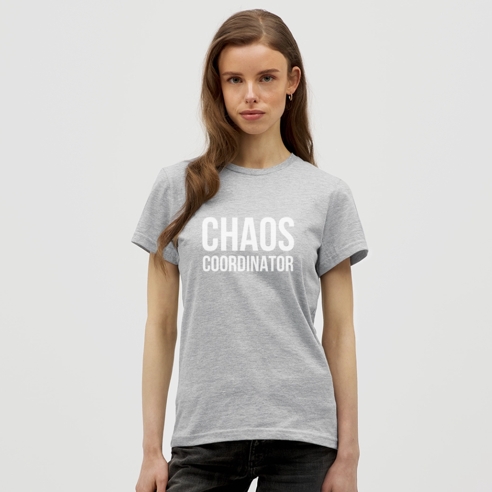 Chaos Coordinator T-Shirt – Lustiges Damen-Shirt - Grau meliert