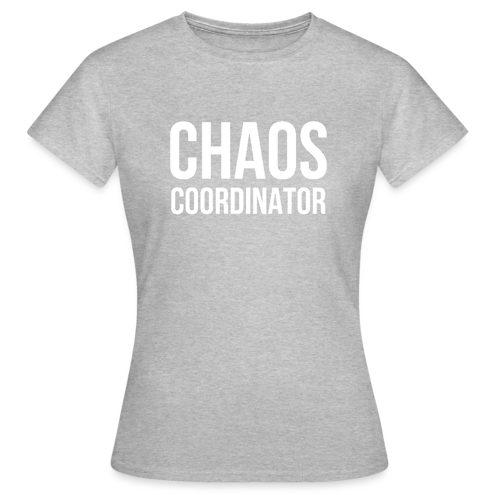 Chaos Coordinator T-Shirt – Lustiges Damen-Shirt - Grau meliert