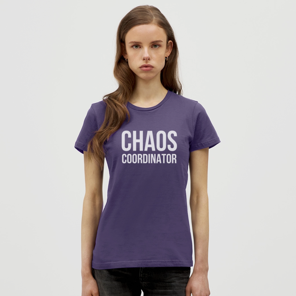 Chaos Coordinator T-Shirt – Lustiges Damen-Shirt - Dunkellila