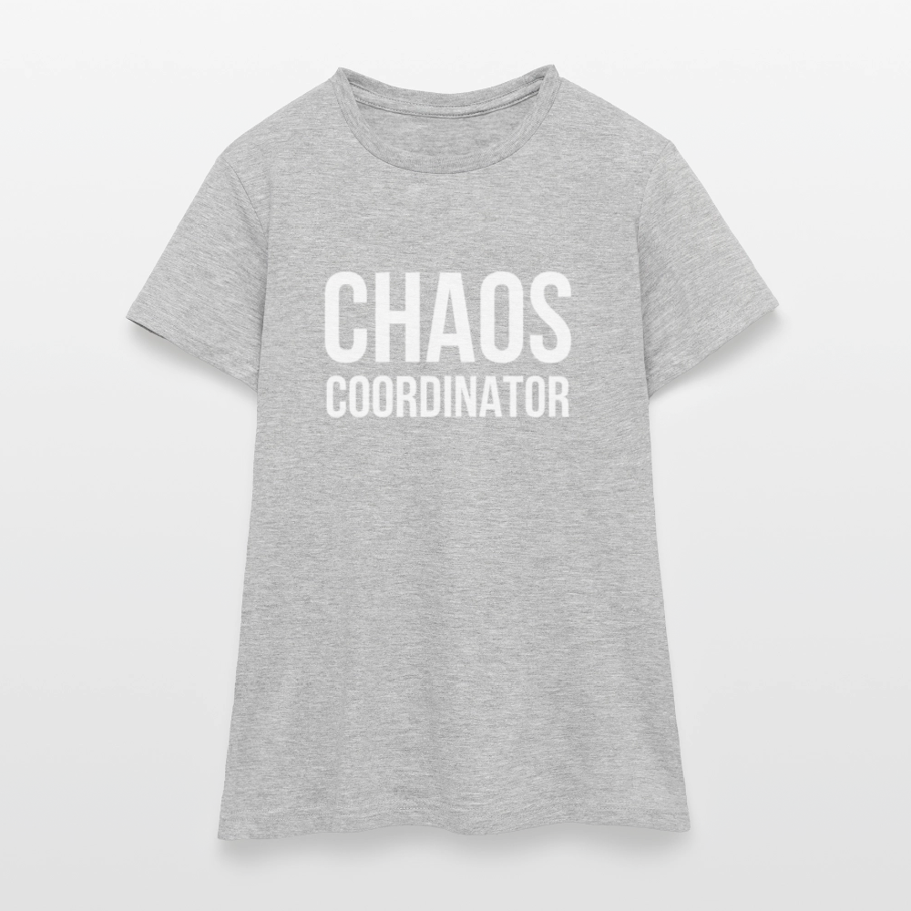 Chaos Coordinator T-Shirt – Lustiges Damen-Shirt - Grau meliert