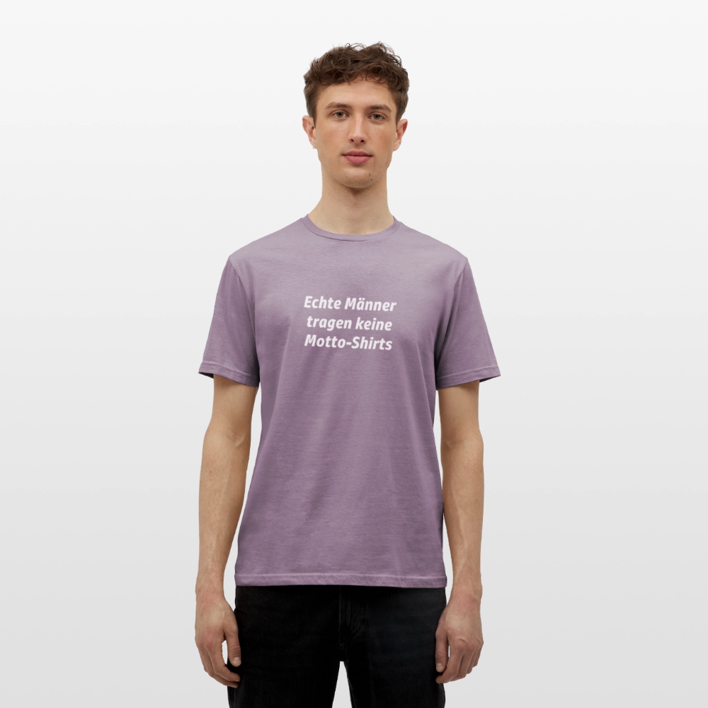 Echte Männer tragen keine Motto-Shirts - Lilagrau 